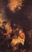 Bartolome Esteban Murillo Shepherds to the manger pilgrimage oil painting artist